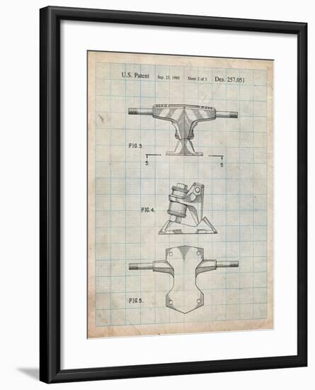 Skateboard Trucks Patent-Cole Borders-Framed Art Print