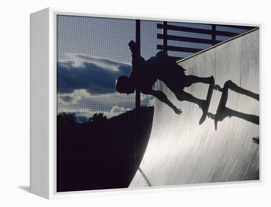 Skateboarder in Action on the Vert-null-Framed Premier Image Canvas