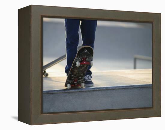 Skateboarder on Ramp-null-Framed Premier Image Canvas