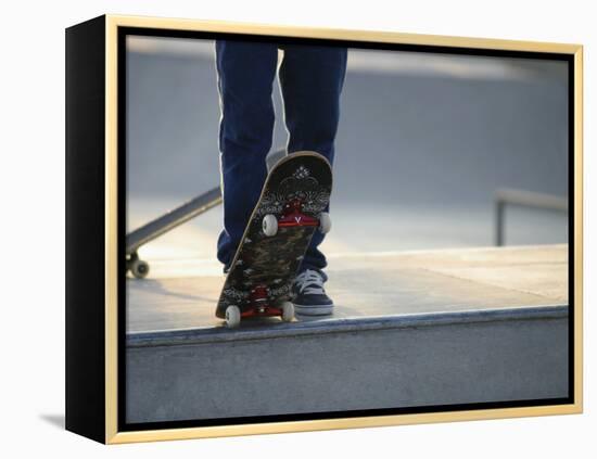 Skateboarder on Ramp-null-Framed Premier Image Canvas