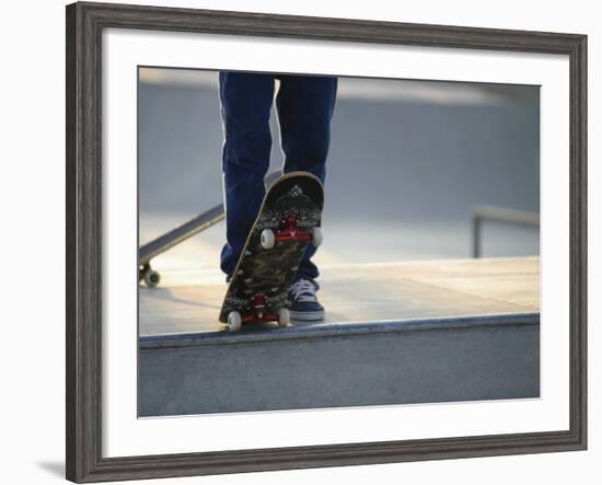 Skateboarder on Ramp-null-Framed Photographic Print