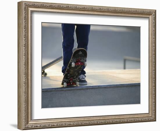 Skateboarder on Ramp-null-Framed Photographic Print