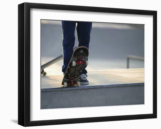 Skateboarder on Ramp-null-Framed Photographic Print