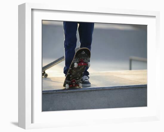 Skateboarder on Ramp-null-Framed Photographic Print