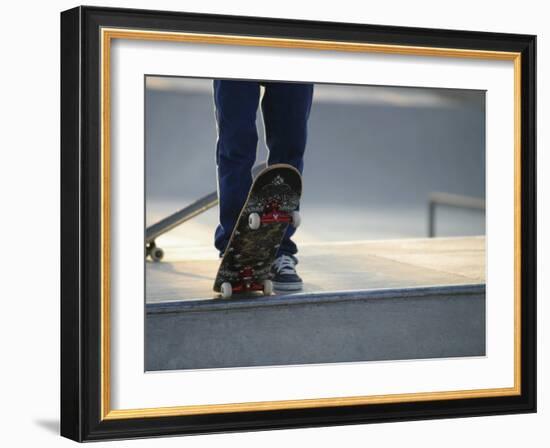 Skateboarder on Ramp-null-Framed Photographic Print