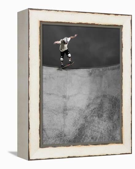 Skateboarder Performing Tricks-null-Framed Premier Image Canvas