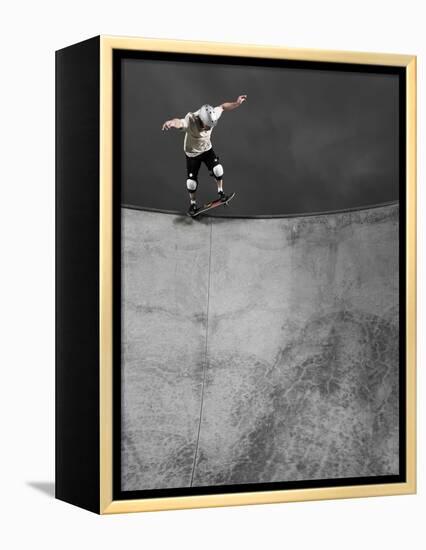 Skateboarder Performing Tricks-null-Framed Premier Image Canvas