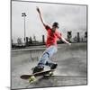 Skateboarder Performing Tricks-null-Mounted Photographic Print