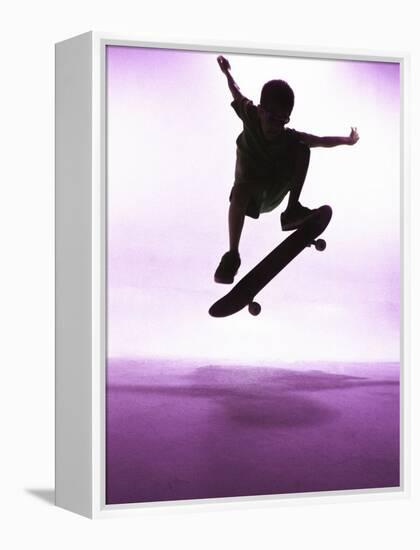 Skateboarder Silhouette-null-Framed Premier Image Canvas