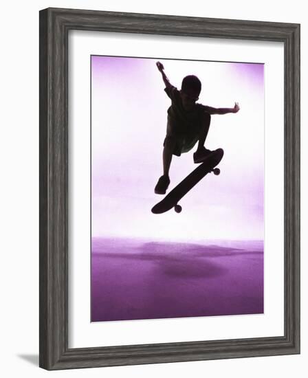 Skateboarder Silhouette-null-Framed Photographic Print