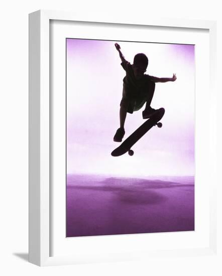 Skateboarder Silhouette-null-Framed Photographic Print