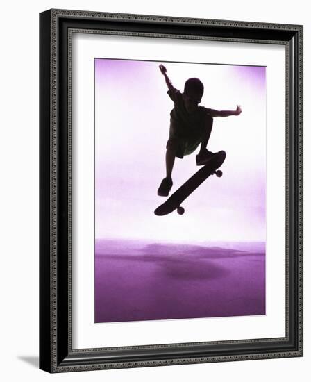 Skateboarder Silhouette-null-Framed Photographic Print