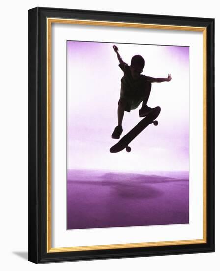 Skateboarder Silhouette-null-Framed Photographic Print