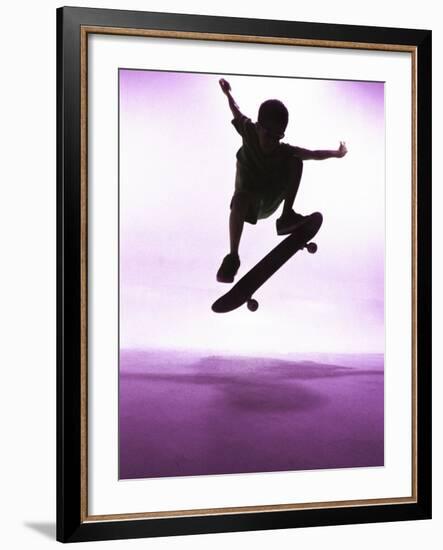 Skateboarder Silhouette-null-Framed Photographic Print