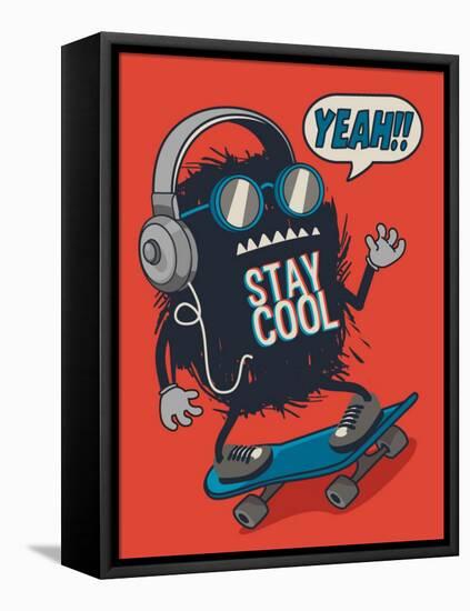 Skater Monster-braingraph-Framed Stretched Canvas