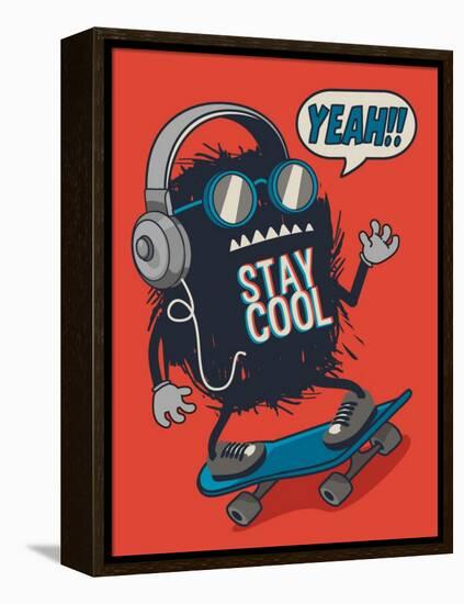 Skater Monster-braingraph-Framed Stretched Canvas