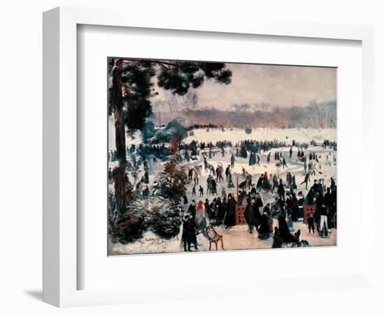 “Skaters at the Bois De Boulogne in Paris ” , 1868 (Oil on Canvas)-Pierre Auguste Renoir-Framed Giclee Print