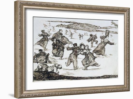 Skaters, Between 1812 and 1823-Francisco de Goya-Framed Giclee Print