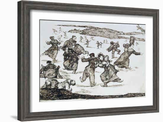 Skaters, Between 1812 and 1823-Francisco de Goya-Framed Giclee Print