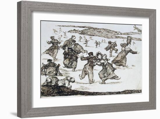 Skaters, Between 1812 and 1823-Francisco de Goya-Framed Giclee Print