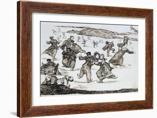 Skaters, Between 1812 and 1823-Francisco de Goya-Framed Giclee Print