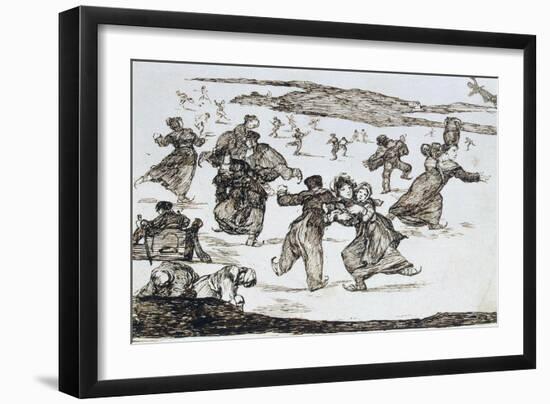 Skaters, Between 1812 and 1823-Francisco de Goya-Framed Giclee Print