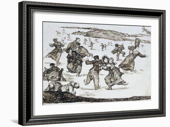 Skaters, Between 1812 and 1823-Francisco de Goya-Framed Giclee Print