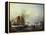 Skaters in a Frozen Winter Landscape-Andreas Schelfhout-Framed Premier Image Canvas