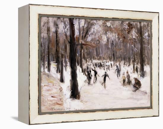 Skaters in the Tiergarten, Berlin; Eislaufer Im Berliner Tiergarten, 1924-Max Liebermann-Framed Premier Image Canvas