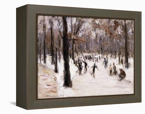 Skaters in the Tiergarten, Berlin; Eislaufer Im Berliner Tiergarten, 1924-Max Liebermann-Framed Premier Image Canvas