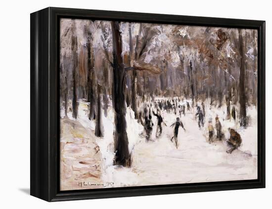 Skaters in the Tiergarten, Berlin; Eislaufer Im Berliner Tiergarten, 1924-Max Liebermann-Framed Premier Image Canvas