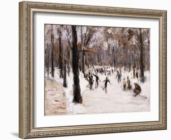 Skaters in the Tiergarten, Berlin; Eislaufer Im Berliner Tiergarten, 1924-Max Liebermann-Framed Giclee Print