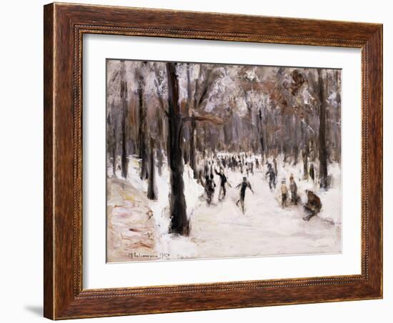 Skaters in the Tiergarten, Berlin; Eislaufer Im Berliner Tiergarten, 1924-Max Liebermann-Framed Giclee Print