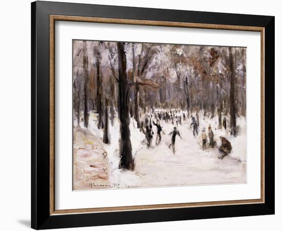 Skaters in the Tiergarten, Berlin; Eislaufer Im Berliner Tiergarten, 1924-Max Liebermann-Framed Giclee Print