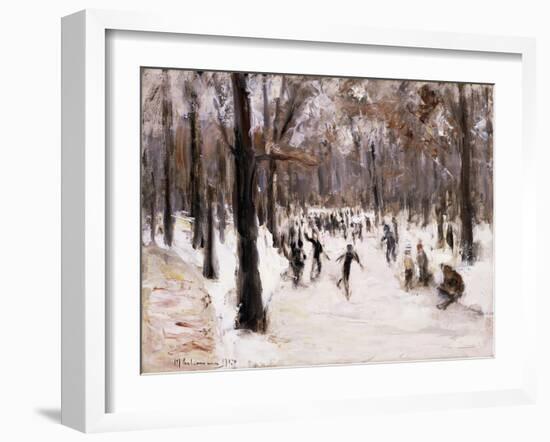 Skaters in the Tiergarten, Berlin; Eislaufer Im Berliner Tiergarten, 1924-Max Liebermann-Framed Giclee Print