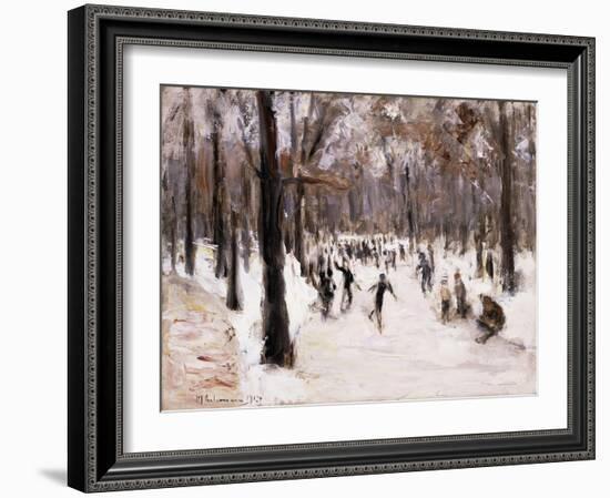 Skaters in the Tiergarten, Berlin; Eislaufer Im Berliner Tiergarten, 1924-Max Liebermann-Framed Giclee Print