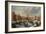 Skaters, Kolf Players, Elegant Ladies and Gentlemen on a Frozen Moat outside City Walls of Kampen-Barent Avercamp-Framed Giclee Print