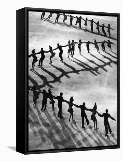 Skaters of Hollywood Ice Revue at Madison Square Garden-Gjon Mili-Framed Premier Image Canvas