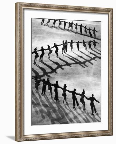 Skaters of Hollywood Ice Revue at Madison Square Garden-Gjon Mili-Framed Premium Photographic Print