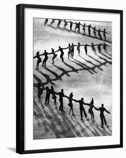 Skaters of Hollywood Ice Revue at Madison Square Garden-Gjon Mili-Framed Premium Photographic Print