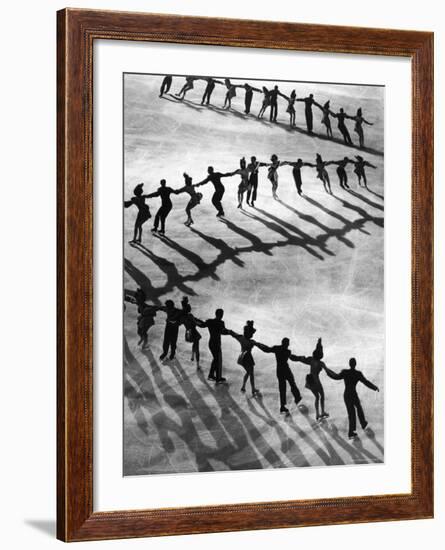 Skaters of Hollywood Ice Revue at Madison Square Garden-Gjon Mili-Framed Premium Photographic Print