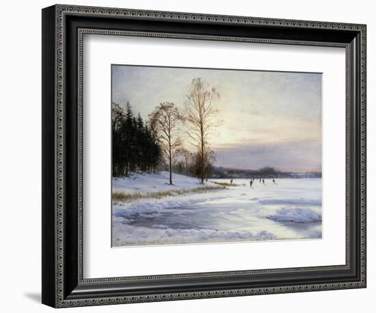 Skaters on a Frozen Pond-Hansen Sigvard-Framed Giclee Print