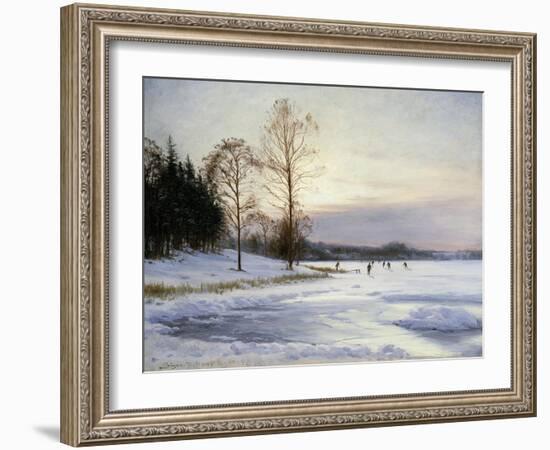 Skaters on a Frozen Pond-Hansen Sigvard-Framed Giclee Print