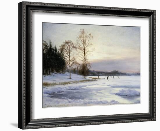 Skaters on a Frozen Pond-Hansen Sigvard-Framed Giclee Print