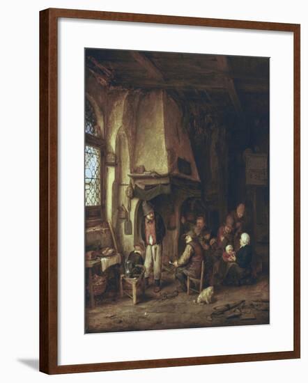 Skaters: Peasants in an Interior-Adriaen Van Ostade-Framed Art Print