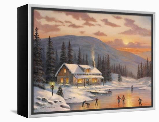 Skaters-John Zaccheo-Framed Premier Image Canvas