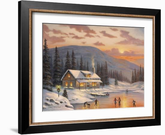 Skaters-John Zaccheo-Framed Giclee Print