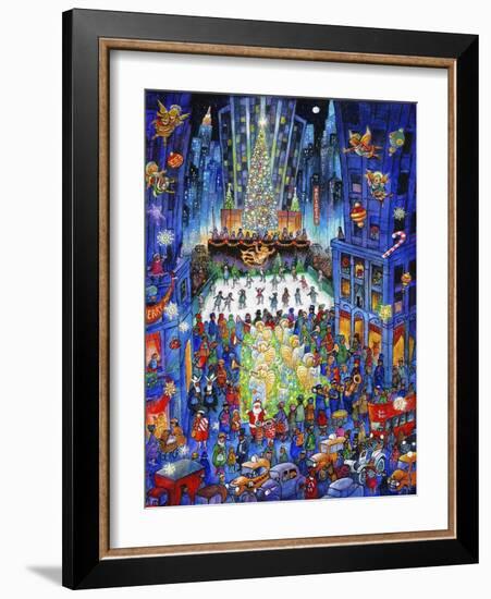 Skating at Rockefeller-Bill Bell-Framed Giclee Print