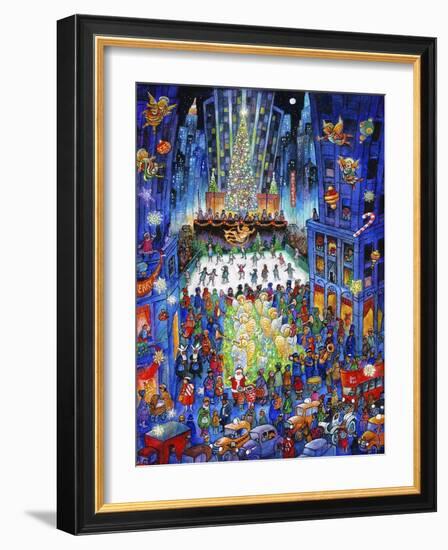 Skating at Rockefeller-Bill Bell-Framed Giclee Print