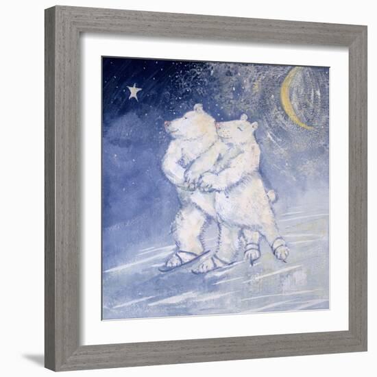 Skating by Moonlight-David Cooke-Framed Giclee Print